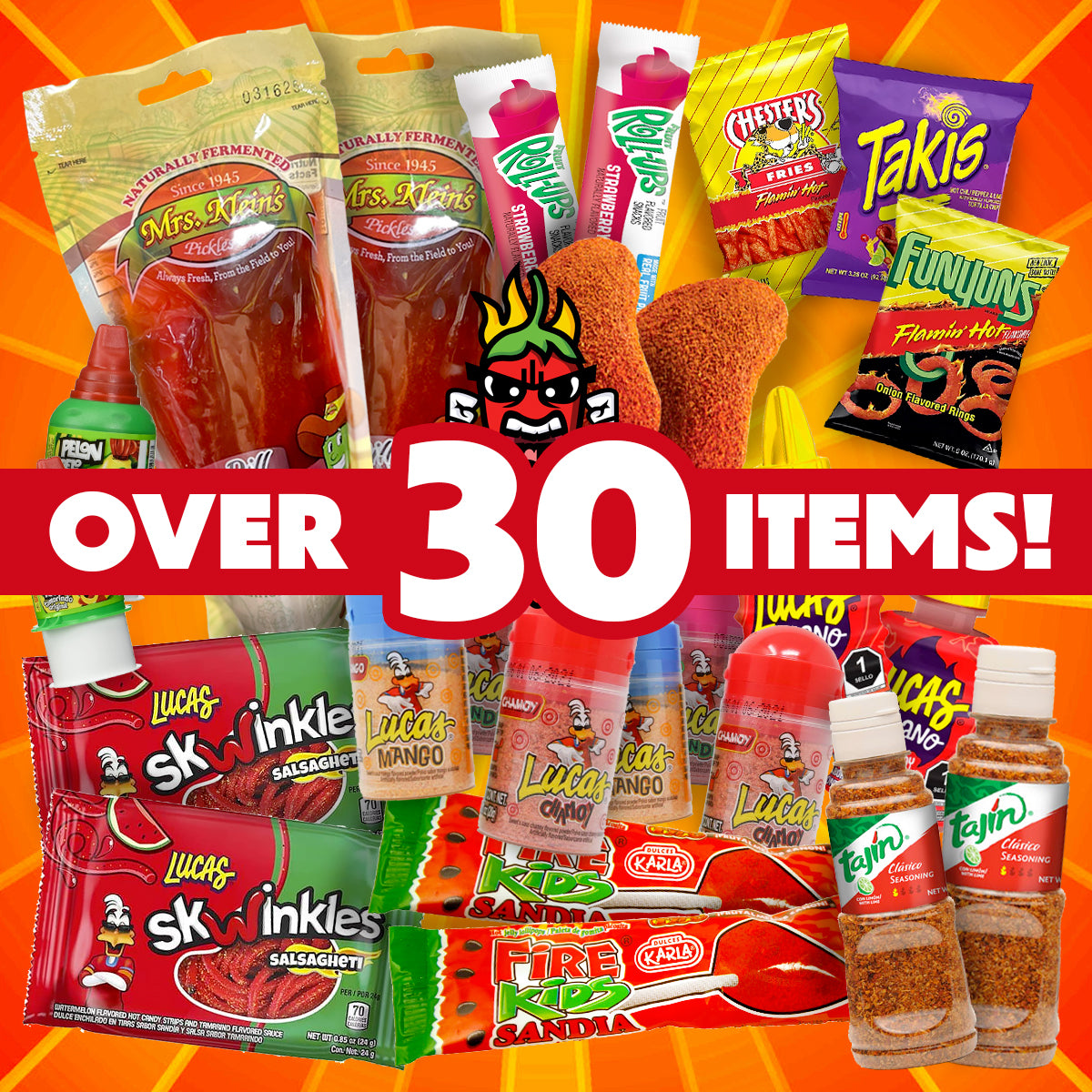 Chili Treats Spicy Pickle Kit Bundle with Over 30 Items